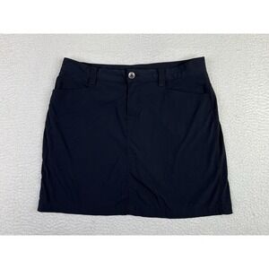 Eddie Bauer Womens 6 Black Stretch Hiking Skort Lined Pockets Casual‎ Outdoor